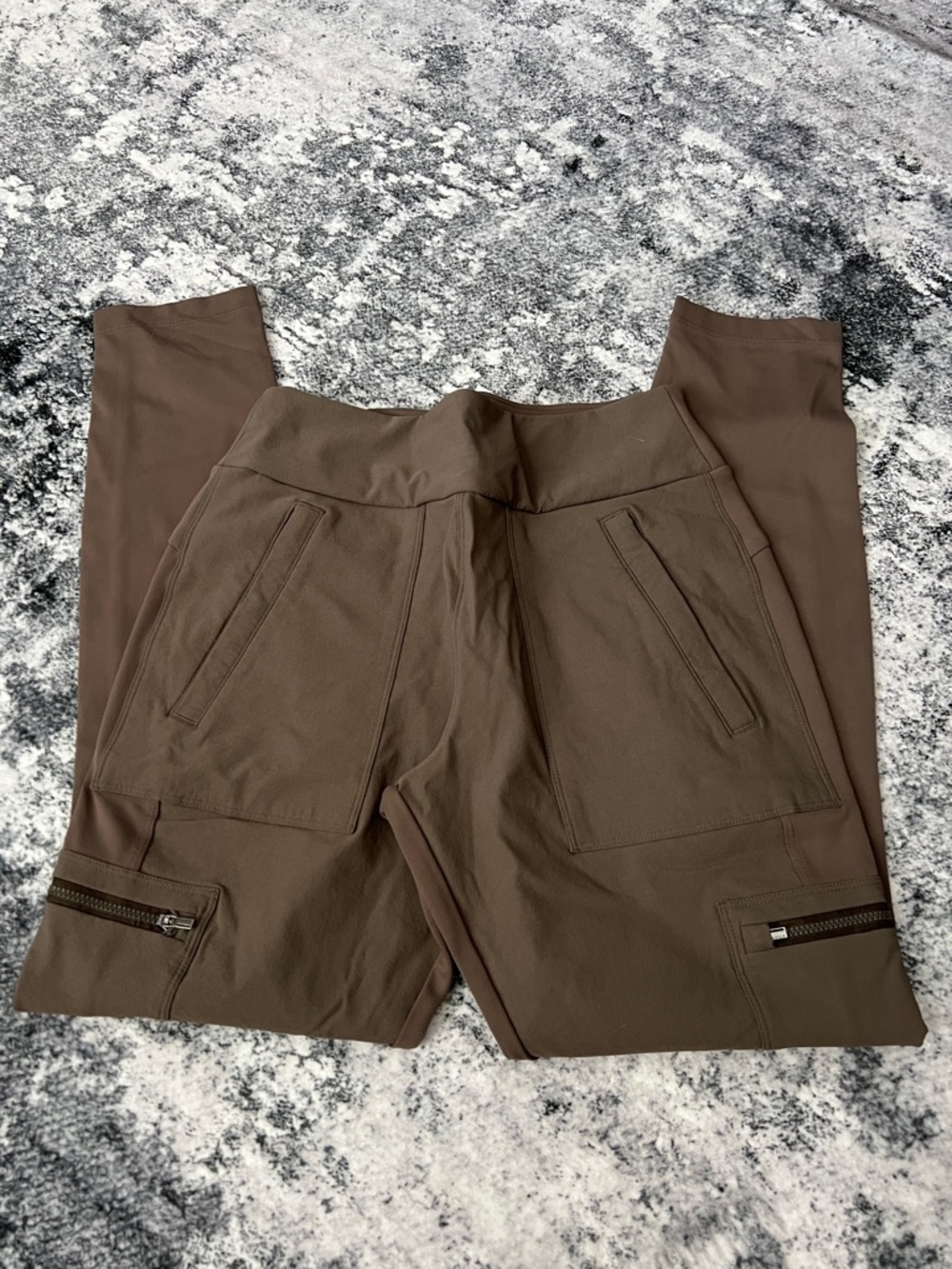Athleta Brown Women's Cargo Pants with Zip Details